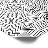Geschichtetes Chevron-Wellen-Mandala mit Diamant-A Poster (Ecke)