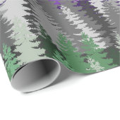 Geschichtetes Kiefernwaldmuster Geschenkpapier (Rolleneckpunkt)