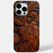 Geschichtetes Leder-Blumendesign Case-Mate iPhone Hülle (Rückseite)