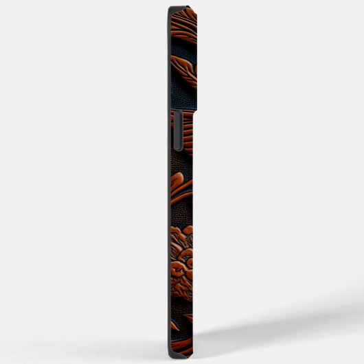 Geschichtetes Leder-Blumendesign Case-Mate iPhone Hülle (Rückseite / Rechts)