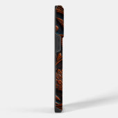 Geschichtetes Leder-Blumendesign iPhone Hülle (Rechte Seite)