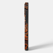 Geschichtetes Leder-Blumendesign iPhone Hülle (Linke Seite)