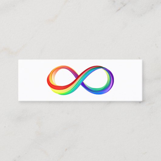 Geschichtetes Regenbogen-Unendlichkeitssymbol Mini Visitenkarte (Vorderseite)
