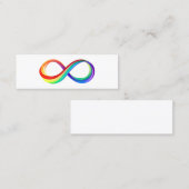Geschichtetes Regenbogen-Unendlichkeitssymbol Mini Visitenkarte (Vorne/Hinten)