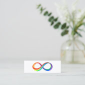 Geschichtetes Regenbogen-Unendlichkeitssymbol Mini Visitenkarte (Stehend Vorderseite)