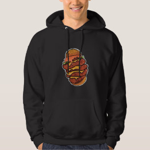 Geschichtetes scharfes Hähnchensandwich mit Sauce Hoodie