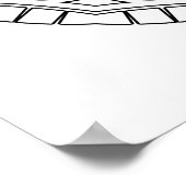 Geschichtetes Stammesmedaillon-Mandala mit Randkun Poster (Ecke)