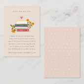 Geschichtliche Bücher mit Blumenbüchern für Babydu Begleitkarte (Vorne/Hinten)