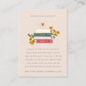 Geschichtliche Bücher mit Blumenbüchern für Babydu Begleitkarte (Vorderseite)