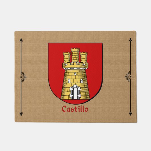 Geschichtlicher Schild von Kastilien im Hintergrun Fußmatte (Vorderseite)