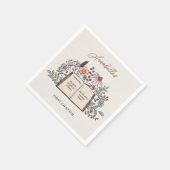 Geschichtsbuch Erstes Kapitel Florale Mädchen Gebu Serviette (Ecke)