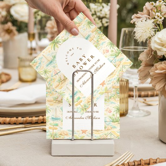 Geschichtsbuch-Tropentiere - Babyshower Serviette