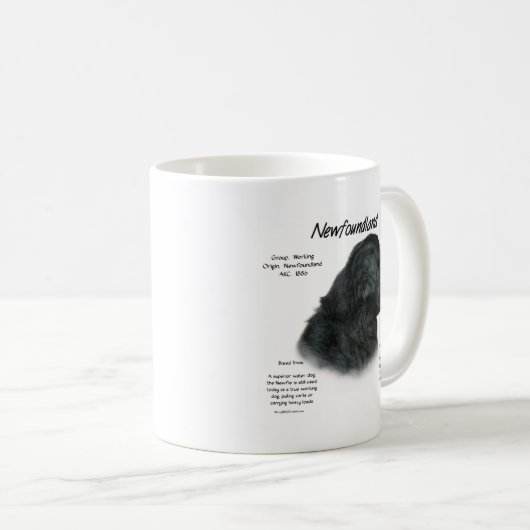 Geschichtsdesign in Neufundland (Schwarz) Kaffeetasse (VorderseiteRechts)