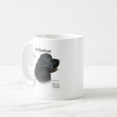 Geschichtsdesign in Neufundland (Schwarz) Kaffeetasse (Vorderseite Links)