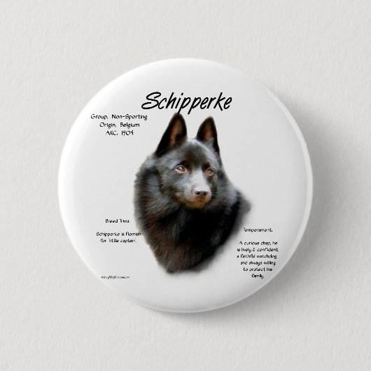 Geschichtsdesign von Schipperke Button (Vorderseite)