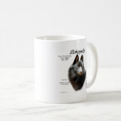 Geschichtsdesign von Schipperke Kaffeetasse (VorderseiteRechts)