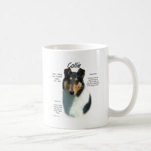 Geschichtsentwurf des Collie-(Tri glattes) Kaffeetasse