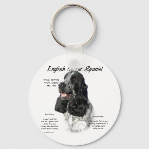 Geschichtsentwurf Englisch-Cocker spaniels (parti) Schlüsselanhänger