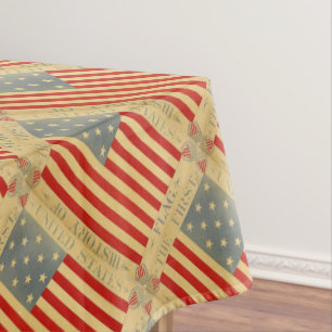 Geschichtserste amerikanische Flagge Vintage USA Tischdecke