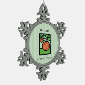 Geschichtslehrer Danke, Apple Schneeflocken Zinn-Ornament (Links)