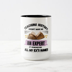 Geschichtslehrer: Daten, nicht Verabredet Desaster Zweifarbige Tasse