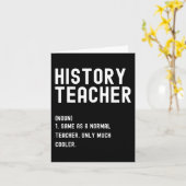 Geschichtslehrer definiert ersten Schultag Karte (Gelbe Blume)