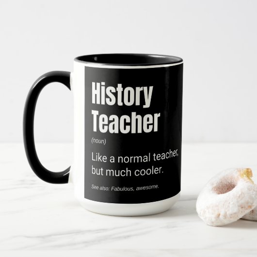 Geschichtslehrer Funny Professor Definition Tasse (Mit Donut)