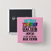 Geschichtslehrer nur aufgrund von Vollzeit-Multi-T Button (Vorne & Hinten)