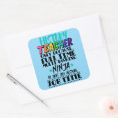 Geschichtslehrer nur aufgrund von Vollzeit-Multi-T Quadratischer Aufkleber (Umschlag)