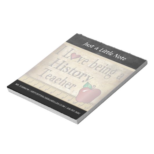 Geschichtslehrer | Vintager Stil Notizblock (Rotiert)