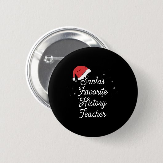 Geschichtslehrer Weihnachten Button (Vorne & Hinten)