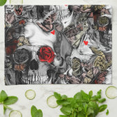 Geschichtswiederholungen, Rosenschädelmuster Geschirrtuch (Gefaltet)