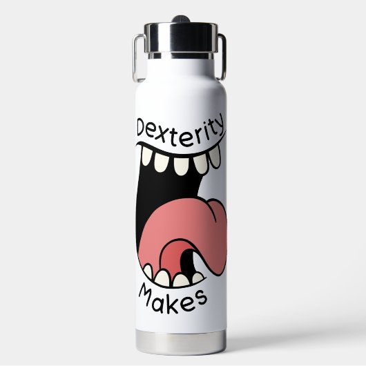 Geschicklichkeit macht Wasser Flasche (Vorderseite)