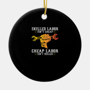 Geschickte Arbeit ist nicht billig - Geschenk am A Keramik Ornament