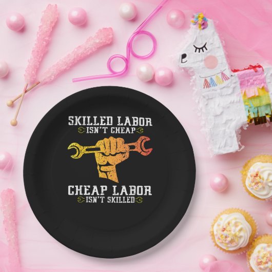 Geschickte Arbeit ist nicht billig - Geschenk am A Pappteller (Party)