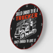 Geschickter LKWs, verrückt genug für Liebe Große Wanduhr (Winkel)