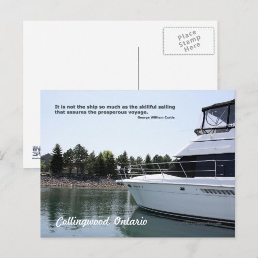 Geschicktes Segeln Postkarte (Vorne/Hinten)