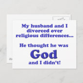 geschieden postkarte (Vorne/Hinten)