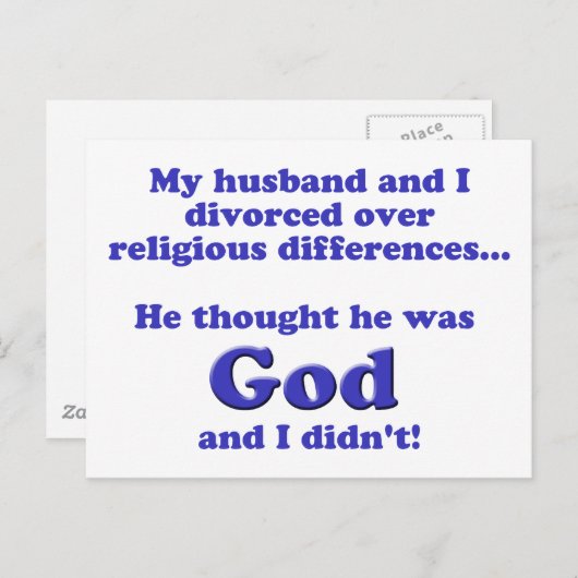 geschieden postkarte (Vorne/Hinten)