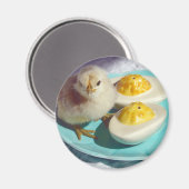 Geschiedene Eier und Küken Magnet (Vorderseite/Rückseite)