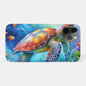 Geschilderte Meeresschildkröte Case-Mate iPhone Hülle (Rückseite (Horizontal))