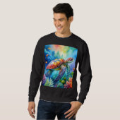Geschilderte Meeresschildkröte Sweatshirt (Vorne ganz)
