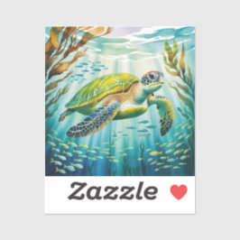 Geschilderte Schildkröte Aufkleber