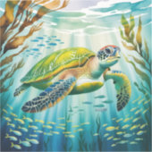 Geschilderte Schildkröte Aufkleber (Vorderseite)
