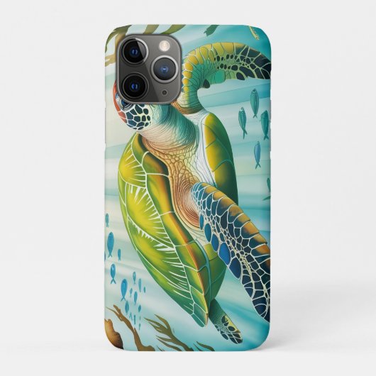 Geschilderte Schildkröte Case-Mate iPhone Hülle (Rückseite)