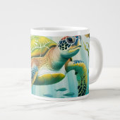 Geschilderte Schildkröte Jumbo-Tasse (Vorderseite Rechts)