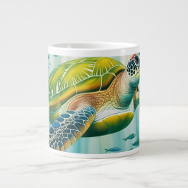 Geschilderte Schildkröte Jumbo-Tasse