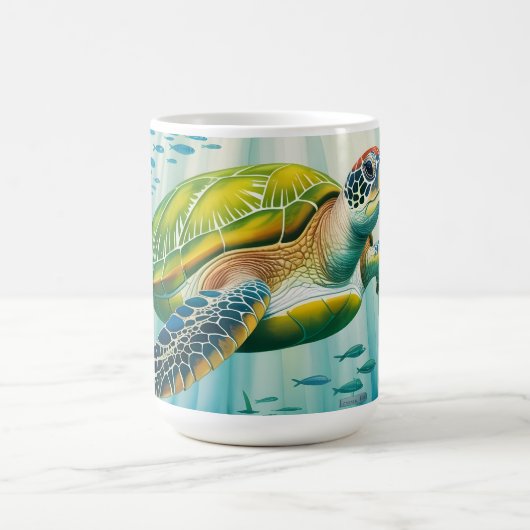 Geschilderte Schildkröte Kaffeetasse (Mittel)