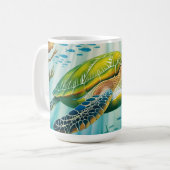 Geschilderte Schildkröte Kaffeetasse (Vorderseite Links)
