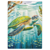 Geschilderte Schildkröte Klemmbrett (Rückseite)